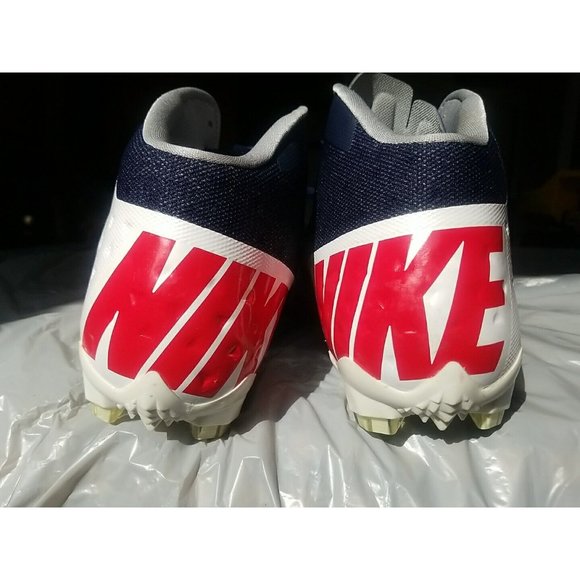 New NIKE Vapor Talon Elite 3/4 TD Molded Football Cleats Navy White Red Mens s15 - Picture 7 of 8